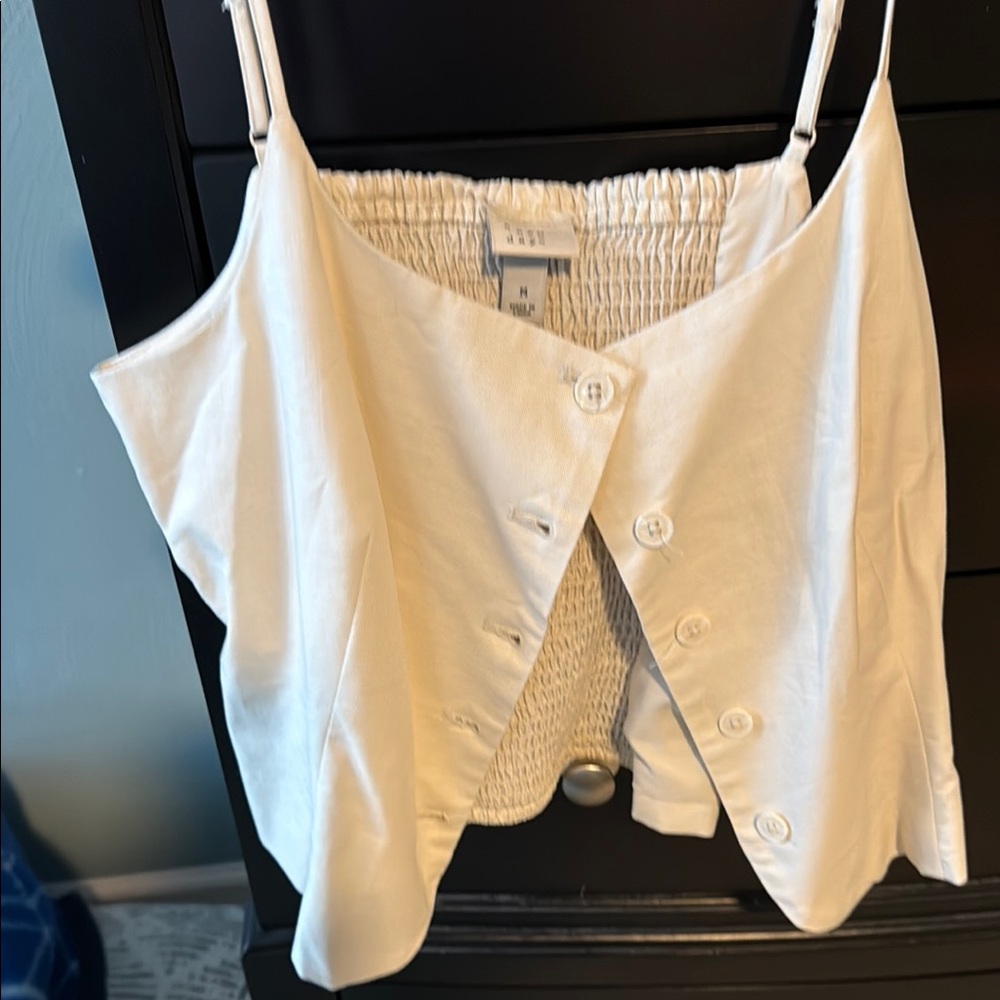 A new day off White Button-Up Women's